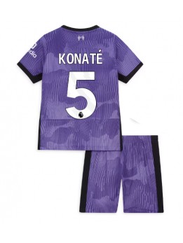 Liverpool Ibrahima Konate #5 Ausweichtrikot für Kinder 2023-24 Kurzarm (+ Kurze Hosen)